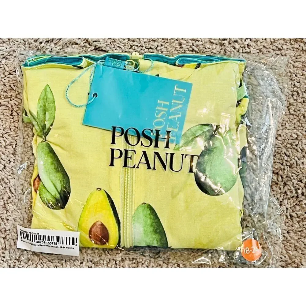 Posh Peanut Franco Bamboo Reversible Jacket‎ 18-24 Months Toddler Whimsical Cozy